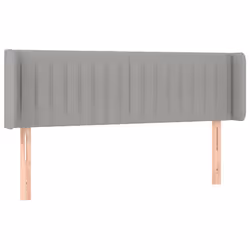 vidaXL Testiera Grigio Chiaro a LED 147x16x78/88 cm in Tessuto - Vista aggiuntiva 3