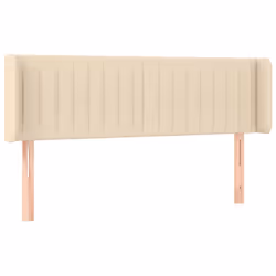 vidaXL Testiera a LED Crema 147x16x78/88 cm in Tessuto - Vista aggiuntiva 3