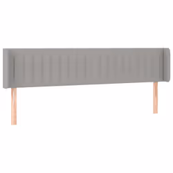 vidaXL Testiera a LED Grigio Chiaro 163x16x78/88 cm in Tessuto - Vista aggiuntiva 3