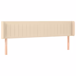 vidaXL Testiera a LED Crema 163x16x78/88 cm in Tessuto - Vista aggiuntiva 3