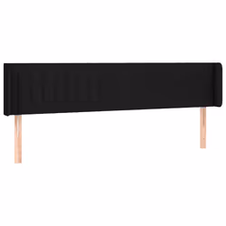 vidaXL Testiera a LED Nera 183x16x78/88 cm in Tessuto - Vista aggiuntiva 3