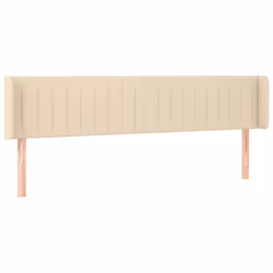 vidaXL Testiera a LED Crema 203x16x78/88 cm in Tessuto - Vista aggiuntiva 3