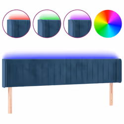VidaXL 3123532, Blu scuro, Poliestere, Legno, 1630 mm, 78 cm, 88 cm, 160 mm
