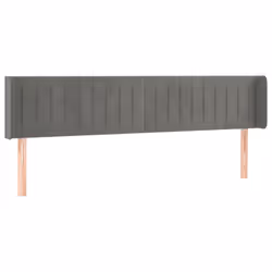 vidaXL Testiera a LED Grigio Chiaro 183x16x78/88 cm in Velluto - Vista aggiuntiva 3