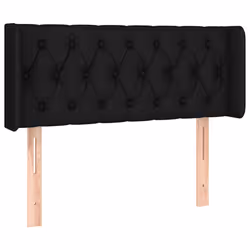 vidaXL Testiera a LED Nera 93x16x78/88 cm in Tessuto - Vista aggiuntiva 3