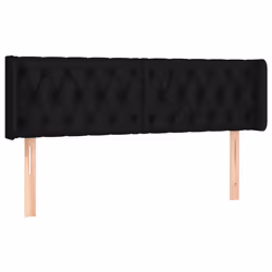 vidaXL Testiera a LED Nera 147x16x78/88 cm in Tessuto - Vista aggiuntiva 3