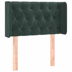 vidaXL Testiera a LED Verde Scuro 83x16x78/88 cm in Velluto - Vista aggiuntiva 3
