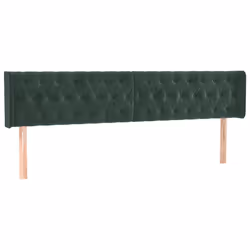 Testiera a LED Verde Scuro 183x16x78/88 cm in Vellutocod mxl 121774 - Vista aggiuntiva 3