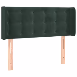 vidaXL Testiera a LED Verde Scuro 83x16x78/88 cm in Velluto - Vista aggiuntiva 3