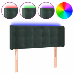 Testiera a LED Verde Scuro 103x16x78/88 cm in Vellutocod mxl 73868 - Vista aggiuntiva 2