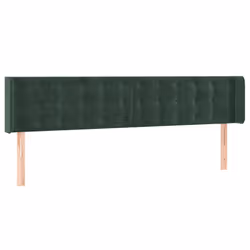 vidaXL Testiera a LED Verde Scuro 183x16x78/88 cm in Velluto - Vista aggiuntiva 3