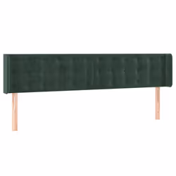 Testiera a LED Verde Scuro 203x16x78/88 cm in Vellutocod mxl 121778 - Vista aggiuntiva 3