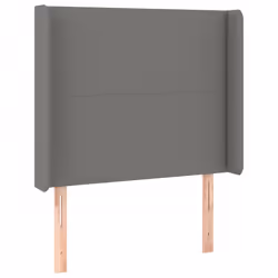 vidaXL Testiera a LED GrigioScuro 103x16x118/128cm inTessuto - Vista aggiuntiva 3