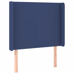 vidaXL Testiera a LED Blu 103x16x118/128 cm in Tessuto - Vista aggiuntiva 3