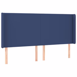 vidaXL Testiera a LED Blu 163x16x118/128 cm in Tessuto - Vista aggiuntiva 3