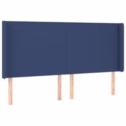 vidaXL Testiera a LED Blu 183x16x118/128 cm in Tessuto - Vista aggiuntiva 3
