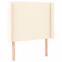 vidaXL Testiera a LED crema 93x16x118/128 cm in Similpelle - Vista aggiuntiva 3