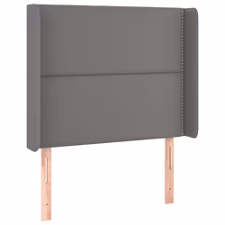 vidaXL Testiera a LED Grigio 93x16x118/128 cm in Similpelle - Vista aggiuntiva 3