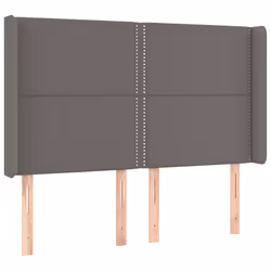 vidaXL Testiera a LED Grigio 147x16x118/128cm in Similpelle - Vista aggiuntiva 3
