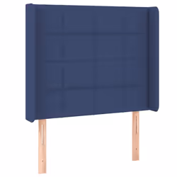 vidaXL Testiera a LED Blu 83x16x118/128 cm in Tessuto - Vista aggiuntiva 3