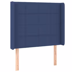 vidaXL Testiera a LED Blu 93x16x118/128 cm in Tessuto - Vista aggiuntiva 3