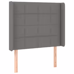 vidaXL Testiera a LED GrigioScuro 103x16x118/128cm inTessuto - Vista aggiuntiva 3
