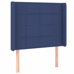 vidaXL Testiera a LED Blu 103x16x118/128 cm in Tessuto - Vista aggiuntiva 3