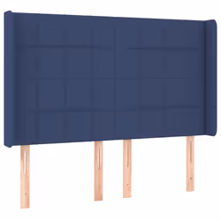 vidaXL Testiera a LED Blu 147x16x118/128 cm in Tessuto - Vista aggiuntiva 3