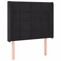 vidaXL Testiera a LED Nera 103x16x118/128 cm in Velluto - Vista aggiuntiva 3
