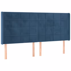 Testiera a LED Blu Scuro 183x16x118/128 cm in Vellutocod mxl 73881 - Vista aggiuntiva 3
