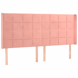 Testiera a LED rosa 183x16x118/128 cm in Vellutocod mxl 97892 - Vista aggiuntiva 3