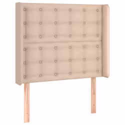vidaXL Testiera a LED Cappuccino 83x16x118/128 cm in Similpelle - Vista aggiuntiva 3