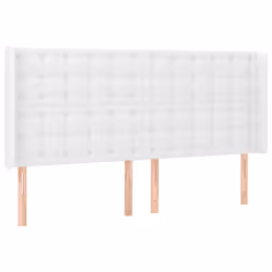 Testiera a LED Bianco 163x16x118/128 cm in Similpelle cod mxl 97898 - Vista aggiuntiva 3