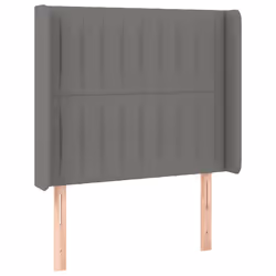 vidaXL Testiera a LED Grigio Scuro 93x16x118/128 cm in Tessuto - Vista aggiuntiva 3