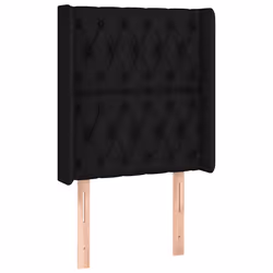 vidaXL Testiera a LED Nera 83x16x118/128 cm in Tessuto - Vista aggiuntiva 3