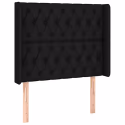 vidaXL Testiera a LED Nera 103x16x118/128 cm in Tessuto - Vista aggiuntiva 3