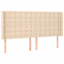 Testiera a LED Crema 163x16x118/128 cm in Tessutocod mxl 121810 - Vista aggiuntiva 3