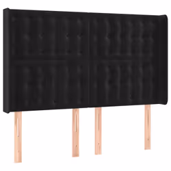Testiera a LED Nera 147x16x118/128 cm in Vellutocod mxl 97929 - Vista aggiuntiva 3