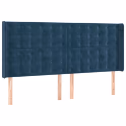 Testiera a LED Blu Scuro 163x16x118/128 cm in Vellutocod mxl 121817 - Vista aggiuntiva 3