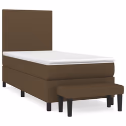 Giroletto a Molle con Materasso Marrone Scuro 90x190cm Tessutocod mxl 123071 - Vista aggiuntiva 2