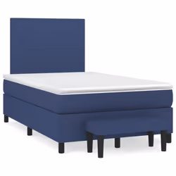 vidaXL Giroletto a Molle con Materasso Blu 120x200 cm in Tessuto - Vista aggiuntiva 2