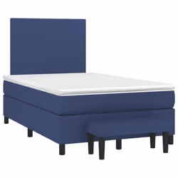 vidaXL Giroletto a Molle con Materasso Blu 120x200 cm in Tessuto - Vista aggiuntiva 3