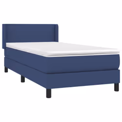vidaXL Giroletto a Molle con Materasso Blu 90x190 cm in Tessuto - Vista aggiuntiva 3