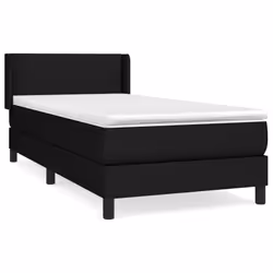 vidaXL Giroletto a Molle con Materasso Nero 90x200 cm in Tessuto - Vista aggiuntiva 2