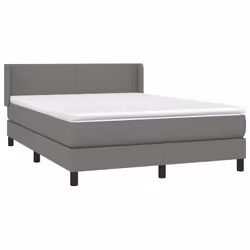 Giroletto a Molle con Materasso Grigio Scuro 140x190 cm Tessutocod mxl 122259 - Vista aggiuntiva 3