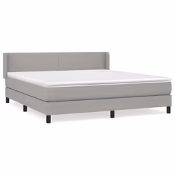 vidaXL Giroletto a Molle con Materasso Grigio Chiaro180x200 cm Tessuto - Vista aggiuntiva 2