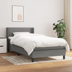 Giroletto a Molle con Materasso Grigio Scuro 90x190 cm Tessutocod mxl 74340