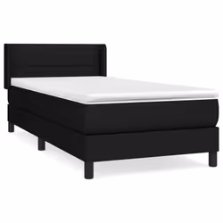vidaXL Giroletto a Molle con Materasso Nero 90x200 cm in Tessuto - Vista aggiuntiva 2