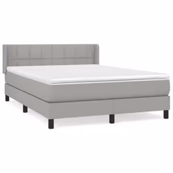 Giroletto a Molle con Materasso Grigio Chiaro 140x190cm Tessutocod mxl 122270 - Vista aggiuntiva 2