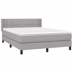 Giroletto a Molle con Materasso Grigio Chiaro 140x190cm Tessutocod mxl 122270 - Vista aggiuntiva 3